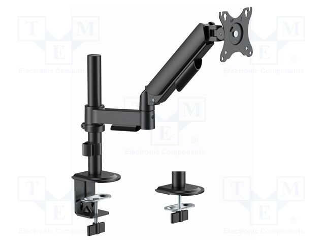 Holder; 9kg; 17÷32"; black; 75x75mm,100x100mm; monitor x1