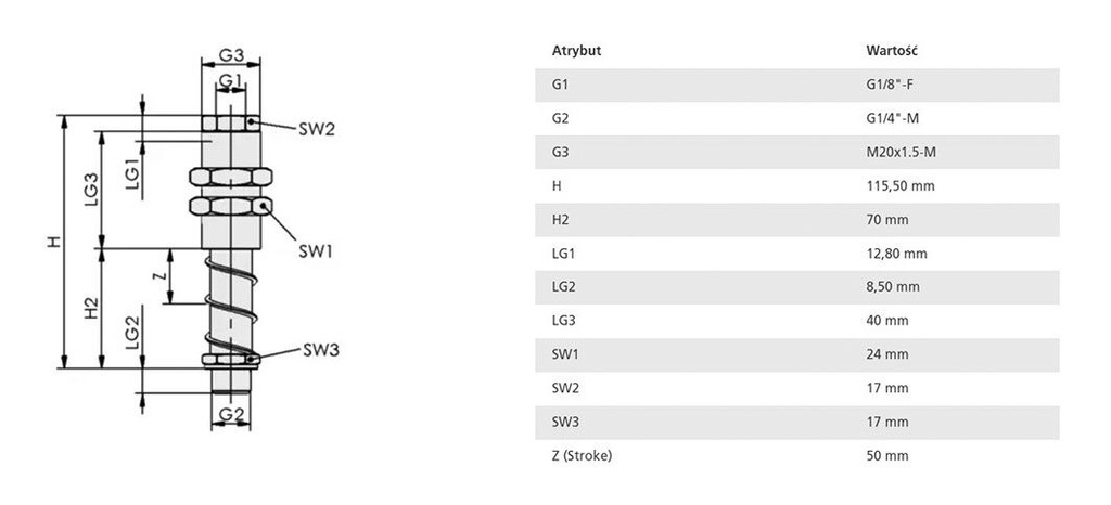 Spring plunger; 0÷80°C; Vert.load: 2400N; 0.45N/mm; FSTE-HD