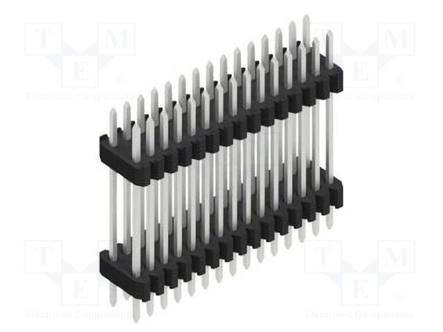 Connector: pin strips; pin header; male; PIN: 30; 1.27mm; THT; 2x15