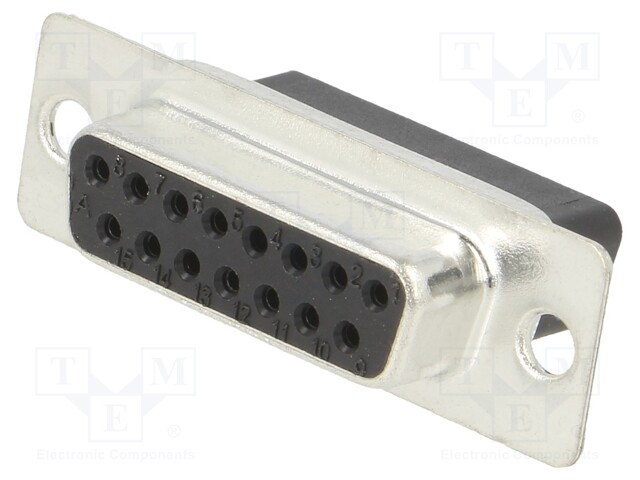 D-Sub; PIN: 15; plug; female; for cable; soldering