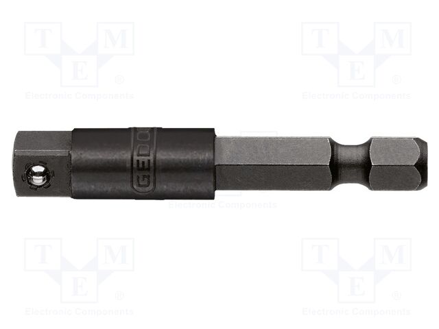 Adapter; socket spanner; square,hexagonal; 1/4"; 1/4"; 50mm