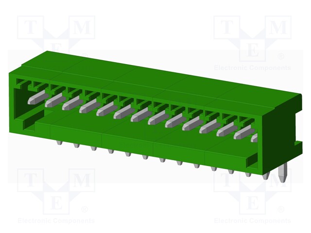 Connector: pluggable terminal block; socket; male; angled; THT