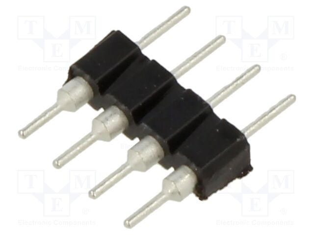 Connector: pin strips; socket; male; PIN: 4; THT; straight; 2.54mm