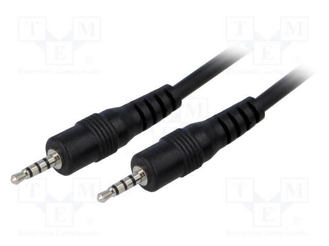 Cable; Jack 2,5mm 4pin plug,both sides; 3m