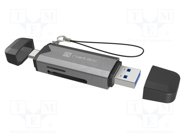 Card reader: memory; USB A plug,USB C plug; OTG,USB 3.1; 5Gbps