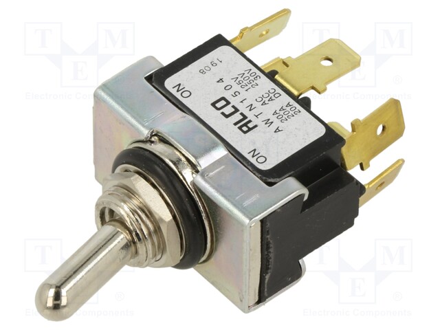 Switch: toggle; Pos: 2; DPDT; 20A/250VAC; 20A/30VDC; Illumin: none