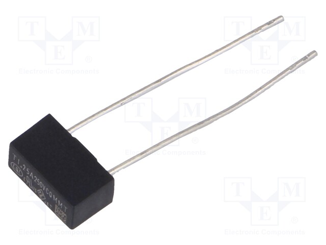 Fuse: fuse; 1.25A; 250VAC; 8,4x4x5,2mm; MMT