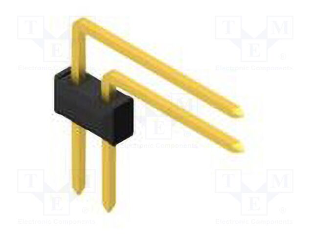 Connector: pin strips; pin header; male; PIN: 2; 2.54mm; THT; 2x1