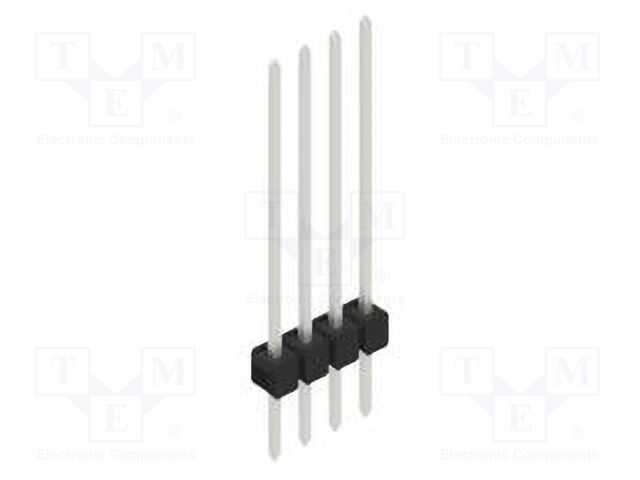 Connector: pin strips; pin header; male; PIN: 4; 2.54mm; THT; 1x4