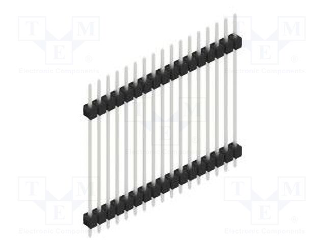 Connector: pin strips; pin header; male; PIN: 17; 2.54mm; THT; 1x17