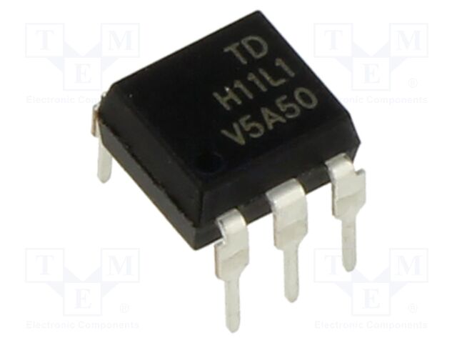 Optocoupler; THT; OUT: Schmitt trigger; 5kV; DIP6; Colour: black