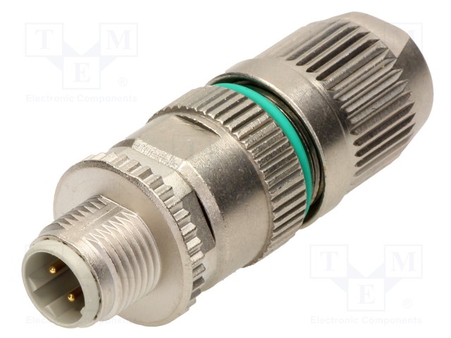 Plug; M12; PIN: 5; male; B code-Profibus; for cable; screw terminal