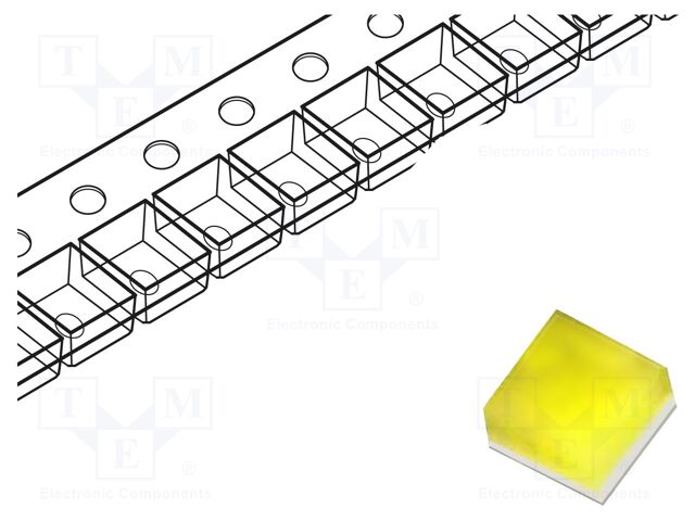 Power LED; white; 120°; Pmax: 3W; 116÷130lm; 1.65x1.65x0.35mm; 1717