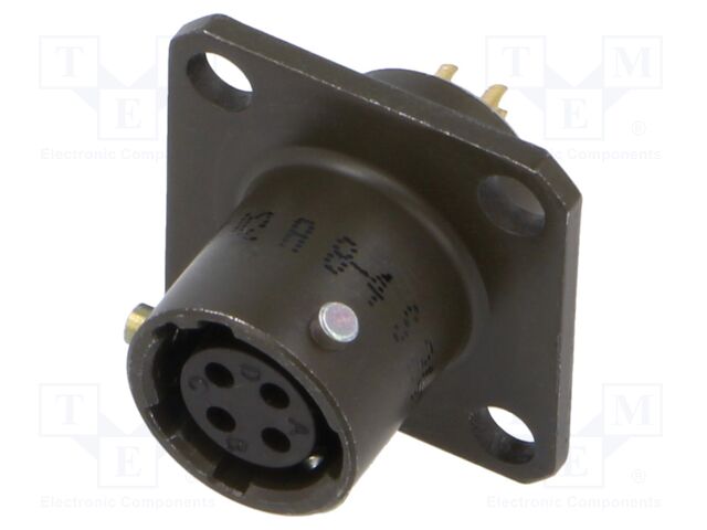 Connector: circular; socket; female; PT/451; 7.5A; 600V; PIN: 4