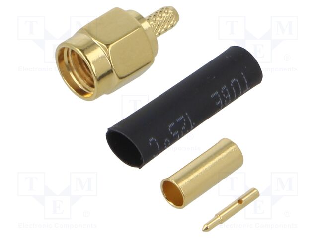 Plug; SMA; male; straight; 50Ω; RG174,RG188(A),RG316; for cable
