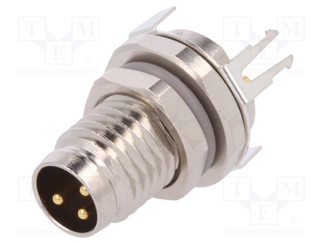 Connector: M8; male; PIN: 3; socket; 60V; IP67; 2.5÷4mm