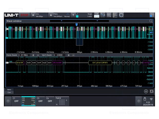Test acces: expansion option; for oscilloscopes