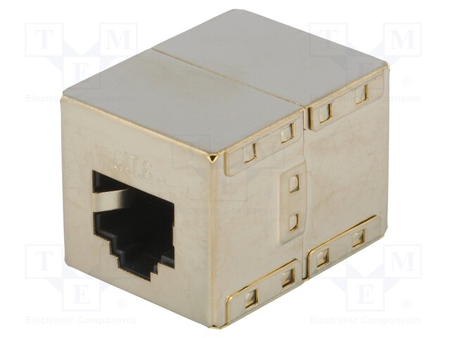 Socket; coupler; Cat: 6; shielded; Layout: 8p8c; RJ45 socket x2