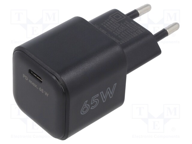 Power supply: switched-mode; plug; 65W; Plug: EU; Usup: 110÷240VAC