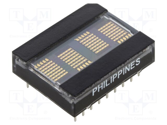 Alphanumeric LED Display, Red, 110 mA, 3.5 mcd, 4, 5 mm, 5 V