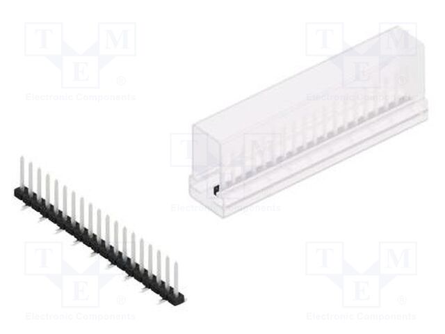 Connector: pin strips; pin header; male; PIN: 19; 2mm; SMT; 1x19