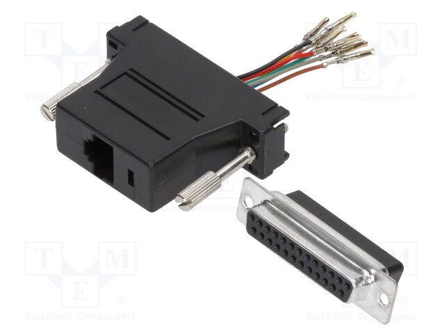 Transition: adapter; RJ45 socket,D-Sub 25pin female