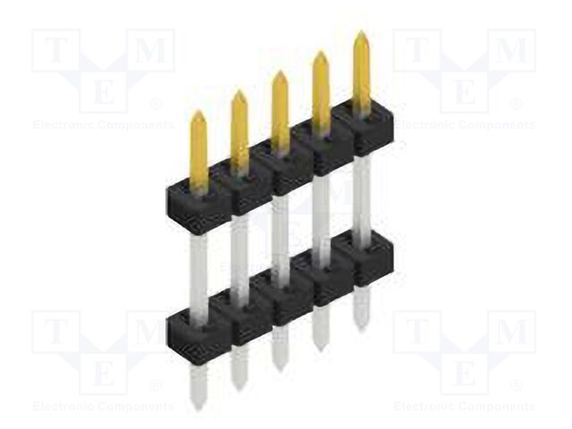 Connector: pin strips; pin header; male; PIN: 5; 2mm; THT; 1x5; 100V