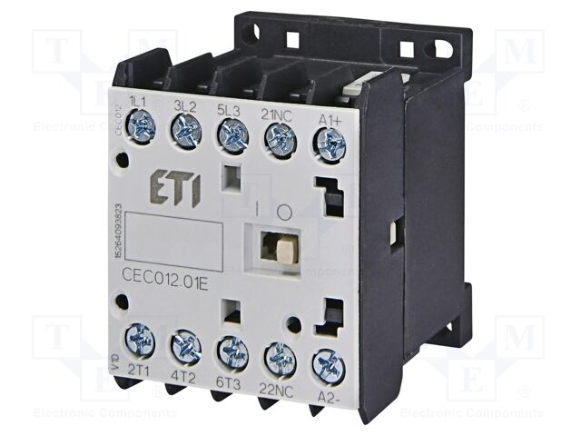 Contactor: 3-pole; NO x3; Auxiliary contacts: NC; 24VAC; 22A; CEC