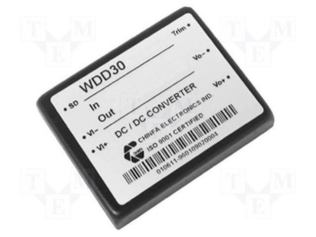 Converter: DC/DC; 30W; Uin: 18÷36V; 15VDC; Iout: 2A; 2"x1,6"; 60g