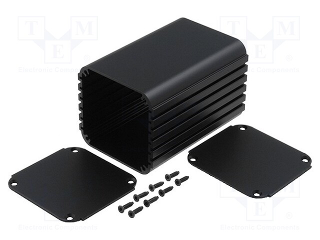 Enclosure: with panel; UTG; X: 71mm; Y: 100mm; Z: 66mm; aluminium