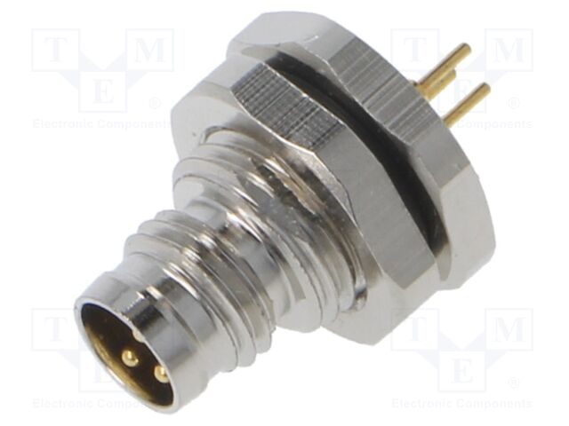 Connector: M8; socket; male; PIN: 3; 48V; Locking: external thread