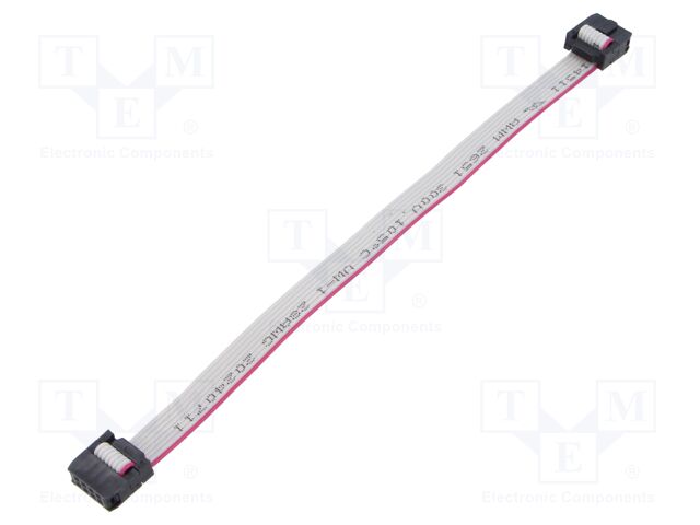 Ribbon cable with IDC connectors; Tape ph: 1.27mm; 0.2m; 8x28AWG
