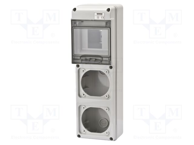 Enclosure: for modular components; IP65; wall mount; grey