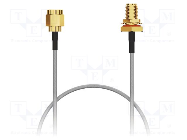 Cable; SMA male,SMA female; brown; -40÷125°C; 0÷3GHz; 200mm; 50Ω