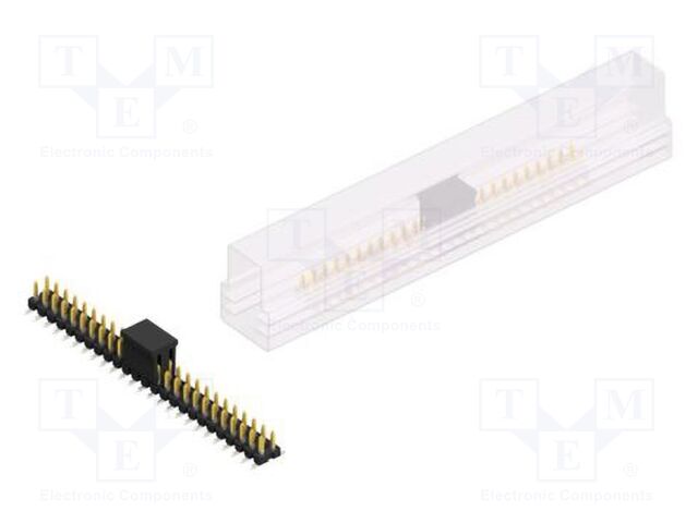 Connector: pin strips; pin header; male; PIN: 50; 2.54mm; SMT; 2x25