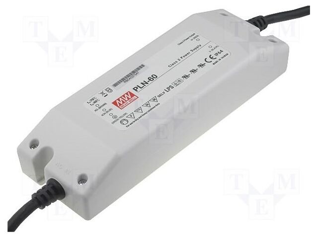 Power supply: switching; LED; 62.1W; 27VDC; 2.3A; 90÷264VAC; IP64