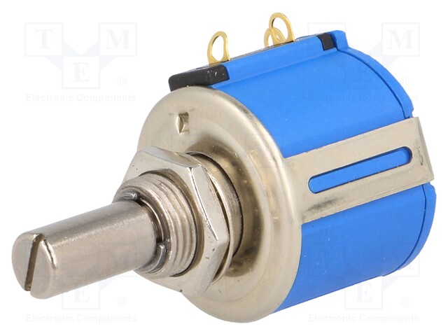 Potentiometer: shaft; multiturn; 5kΩ; 2W; ±10%; 6.35mm; linear; IP40