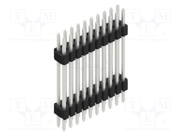 Connector: pin strips; pin header; male; PIN: 20; 1.27mm; THT; 2x10