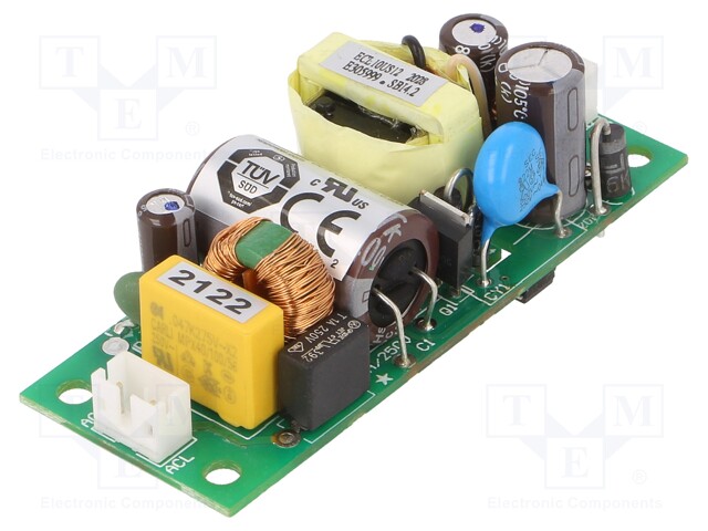 AC/DC Open Frame Power Supply (PSU), ITE, 1 Output, 10 W, 85V AC to 264V AC, Adjustable, Fixed