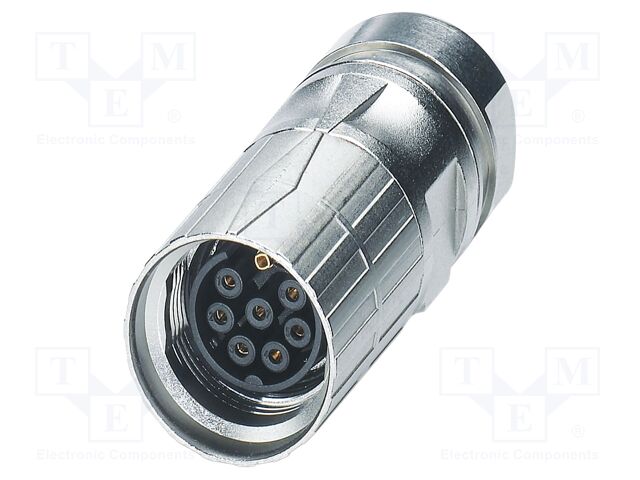 Connector: M17; plug; ST; PIN: 8; 630V; 14A; shielded; IP67; 7+PE