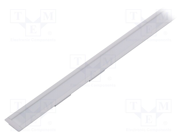 Profiles for LED modules; white; recessed; white; L: 1m; aluminium