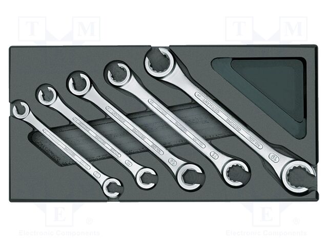 Wrench-set; flare nut wrench; 5pcs.