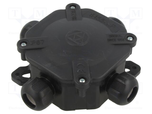 Enclosure: junction box; X: 125mm; Y: 45mm; Z: 125mm; wall mount