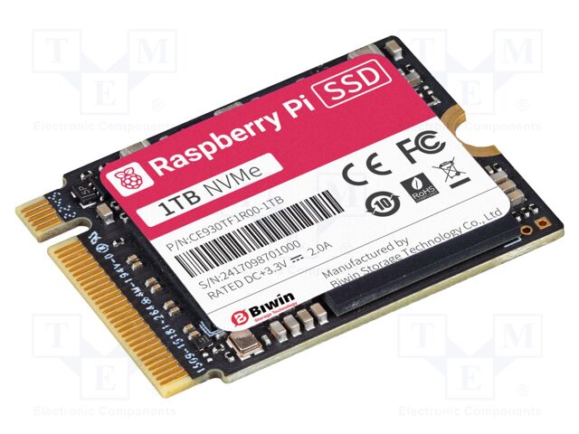 Accessories: Solid State Drive; M.2 2230 (M Key); NVMe PCIe 3x4