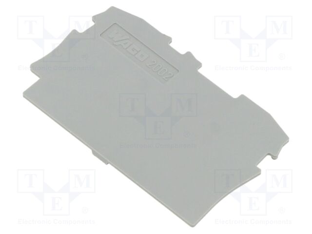 End/partition plate; Application: 2002; grey; Width: 0.8mm
