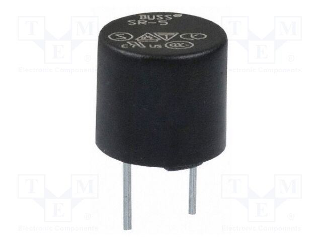Fuse: fuse; time-lag; 5A; 250VAC; TR5; SR-5; bulk