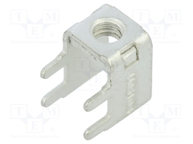 Angled 90°; Plating: tinned; THT,screw terminal; Contacts: copper