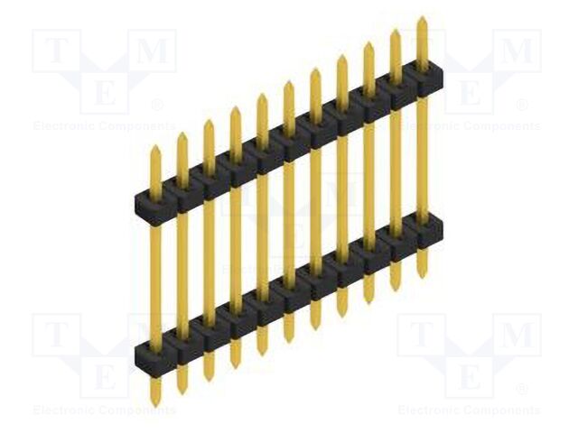Connector: pin strips; pin header; male; PIN: 11; 2mm; THT; 1x11