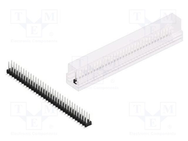 Connector: pin strips; pin header; male; PIN: 66; 2.54mm; SMT; 2x33