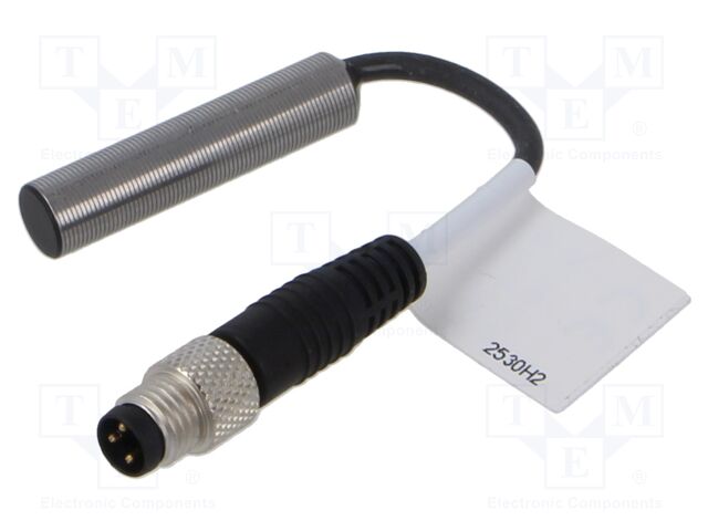Sensor: inductive; OUT: PNP / NO; 0÷2mm; 10÷30VDC; M8; 0.05m; IP67